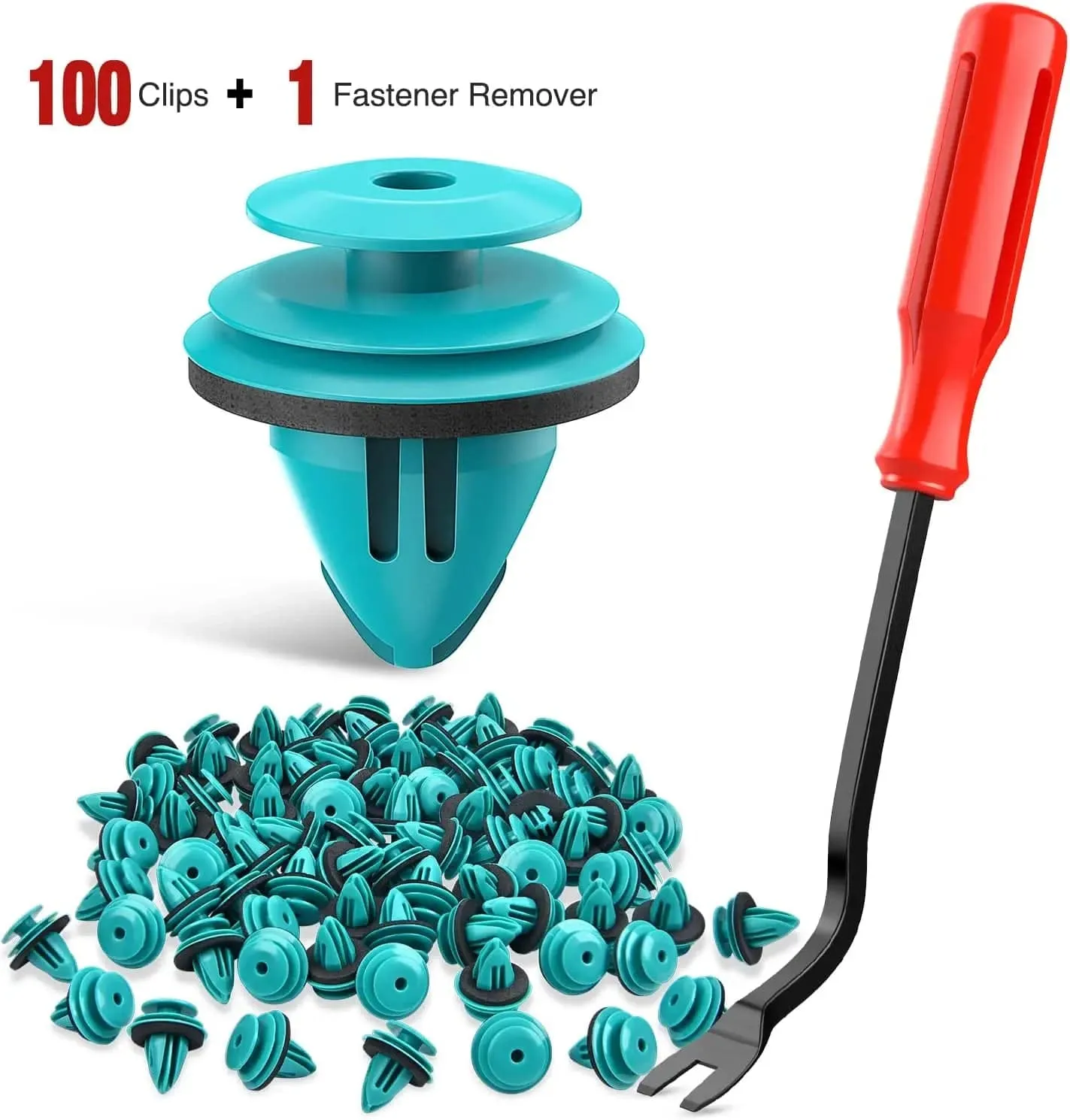 100 Pcs Head 18.4mm Hole 9mm Trim Door Panel Retainer Clips, Car Push Fastener Clips for Corolla Camry Sequoia Tundra Tacoma, Replace 90467-10188, 90467-A0005