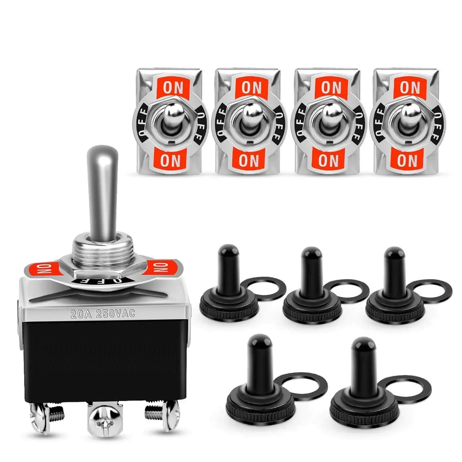 5Pack 6Pin ON-OFF-ON DPDT Toggle Switch