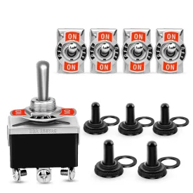 5Pack 6Pin ON-OFF-ON DPDT Toggle Switch