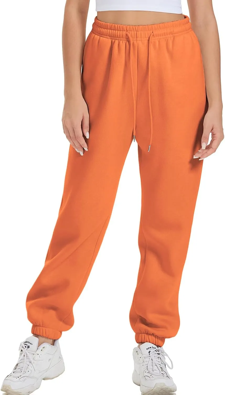 ATHMILE Sweatpants Women Fleece Pockets Winter Fall Fashion Baggy Lounge Pants Joggers