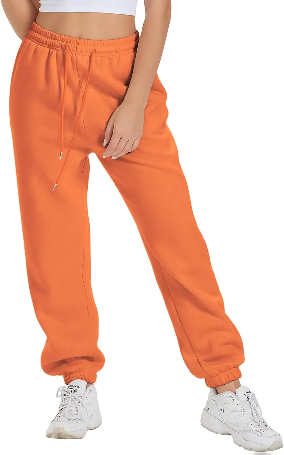ATHMILE Sweatpants Women Fleece Pockets Winter Fall Fashion Baggy Lounge Pants Joggers