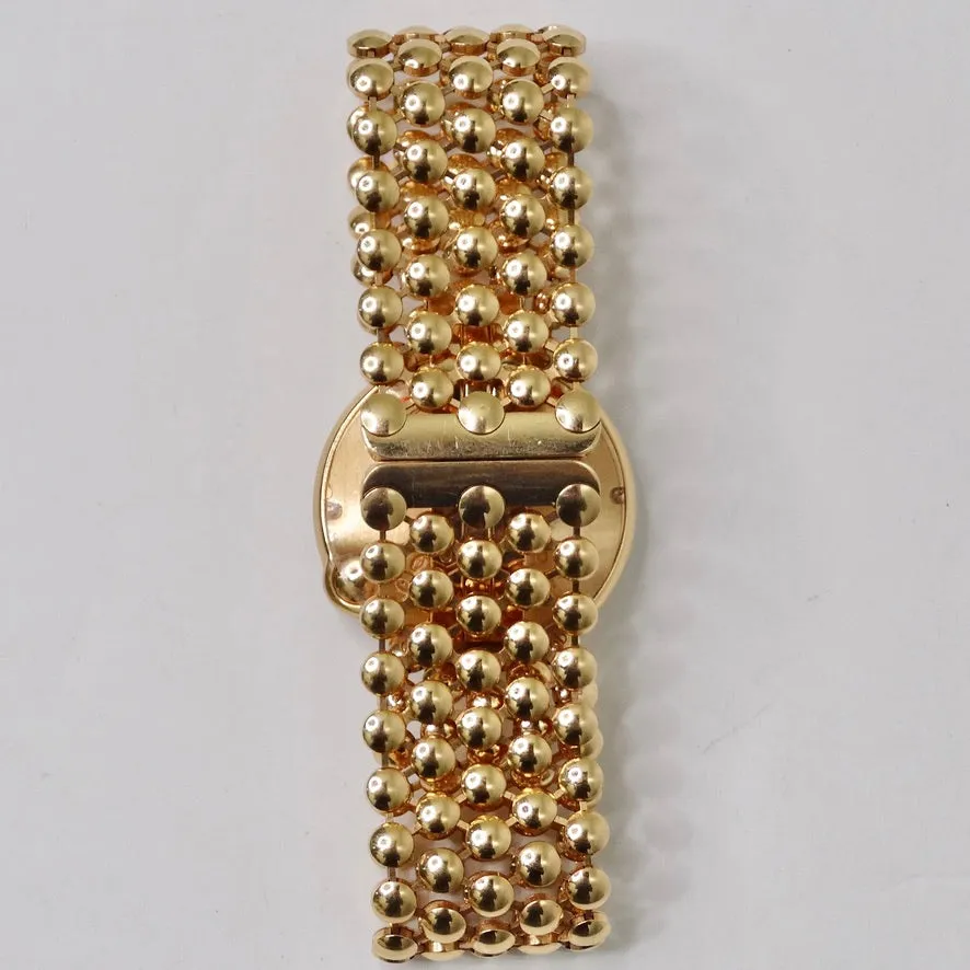 Cartier Ballon Blanc 18 Karat Gold Diamond Bezel Mother of Pearl Dial Watch