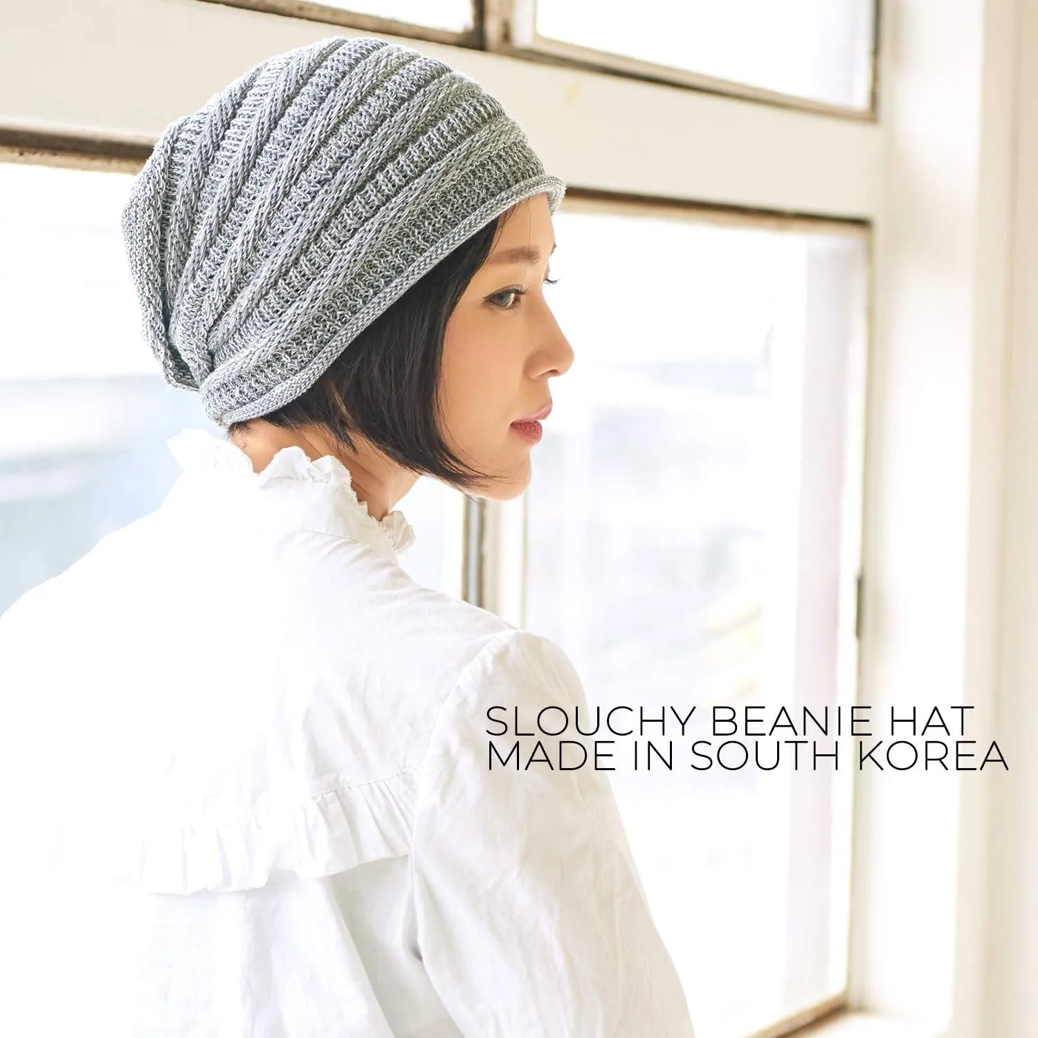 CHARM Extra Slouchy Summer Beanie for Men - Women Baggy Hipster Knit Cotton Slouch Hat