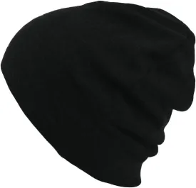 CHARM Mens Organic Cotton Beanie - Womens Slouchy Knit Hat Made in Japan