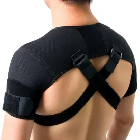 Double Shoulder Support Shoulder Wrap Protector Shoulder Strap Brace, Adjustable Shoulder Support Brace, Shoulder Support for Pain Relief & Injury Preventio for Men and Women