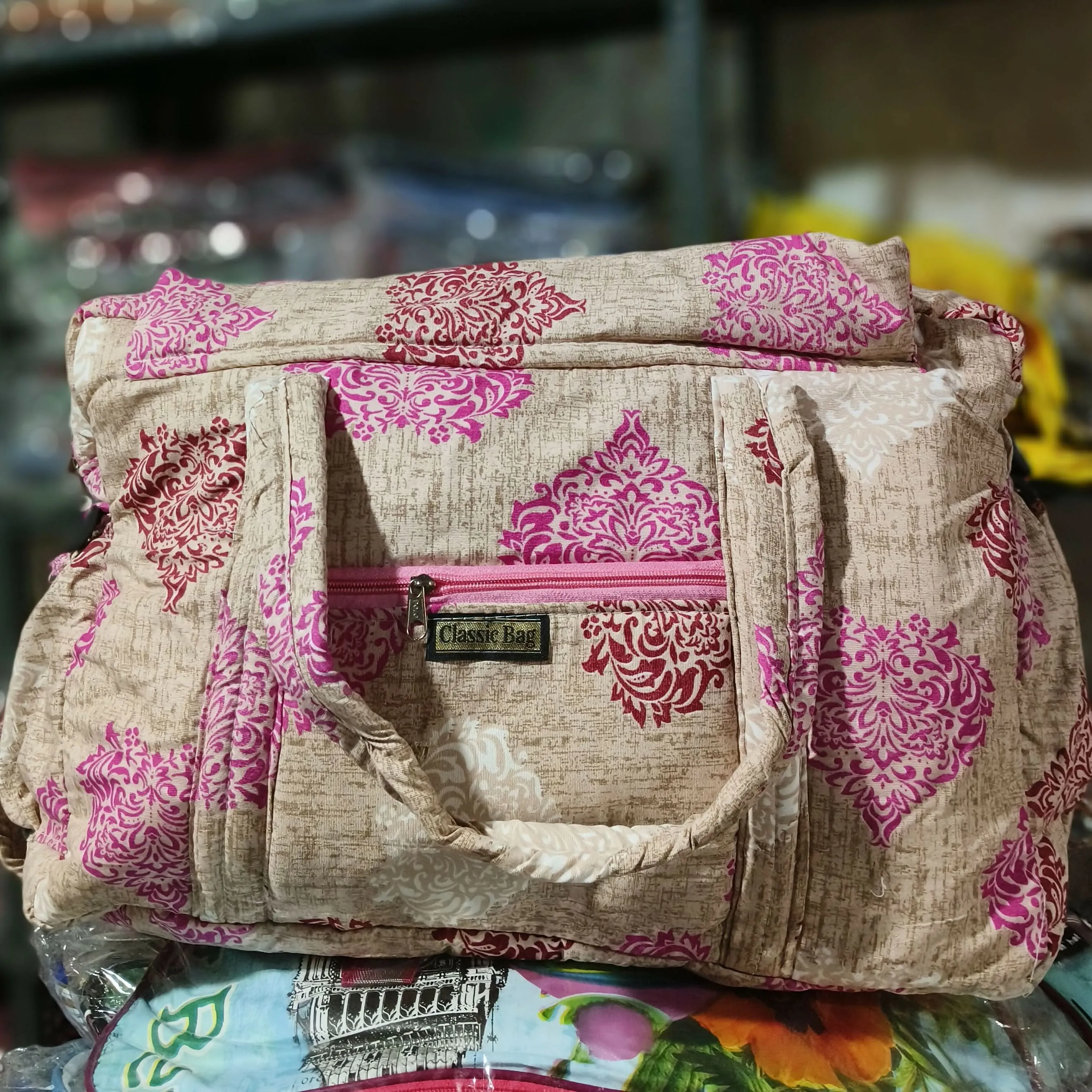 Elegant Quilted Travel Duffel Bag (TPT)