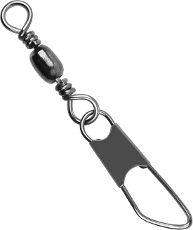 Fishing Barrel Swivel with Nice Snap-100pcs Fishing Connector Snap Swivels Solid Rings Fishing High Strength Fishing Accessories Fishing Tackle (Black/Gold)