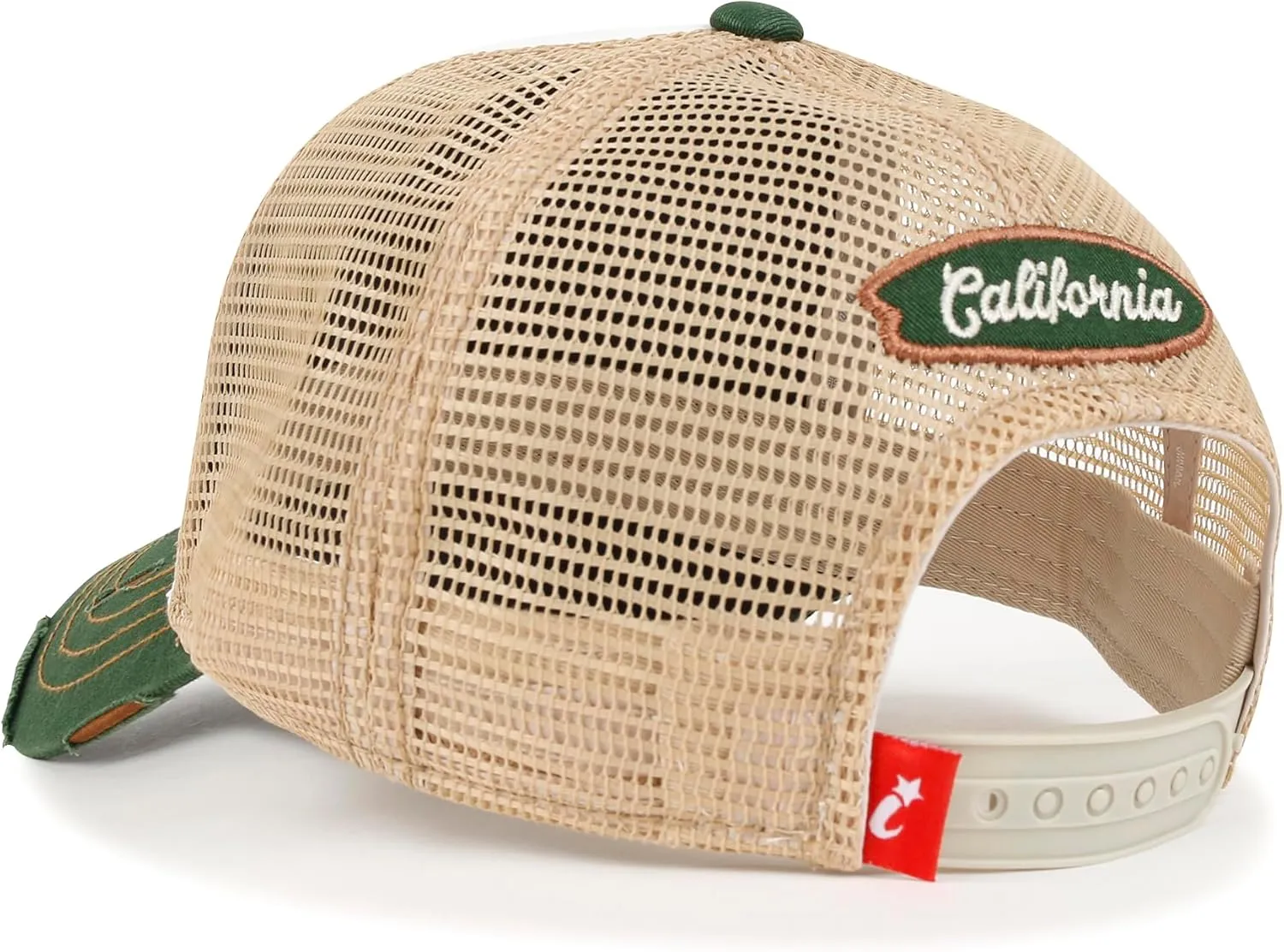 ililily Premium California Bear Embroidered Baseball Cap Vintage Trucker Hat