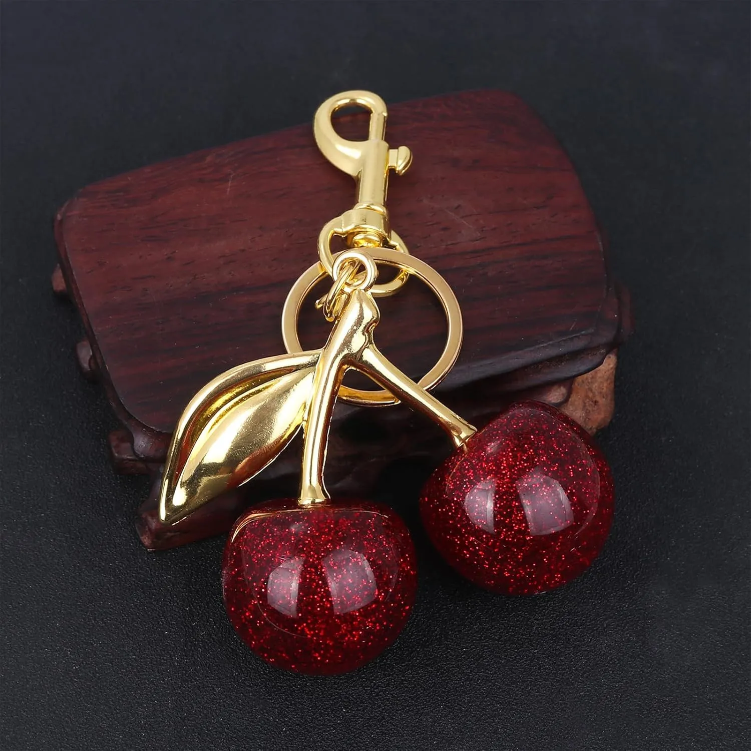 Keychain Cherry Bag Charms Purse Cute Strawberry Key Chains for Car Keyrings Handbags Decor for Women Girls Gifts