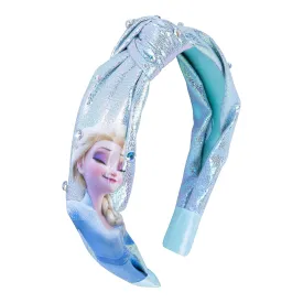 LUV HER Disney Frozen 2 Elsa One Thick Knot Headband with Diamonds For Girls - Hair Accessories For Her - Ages 3 