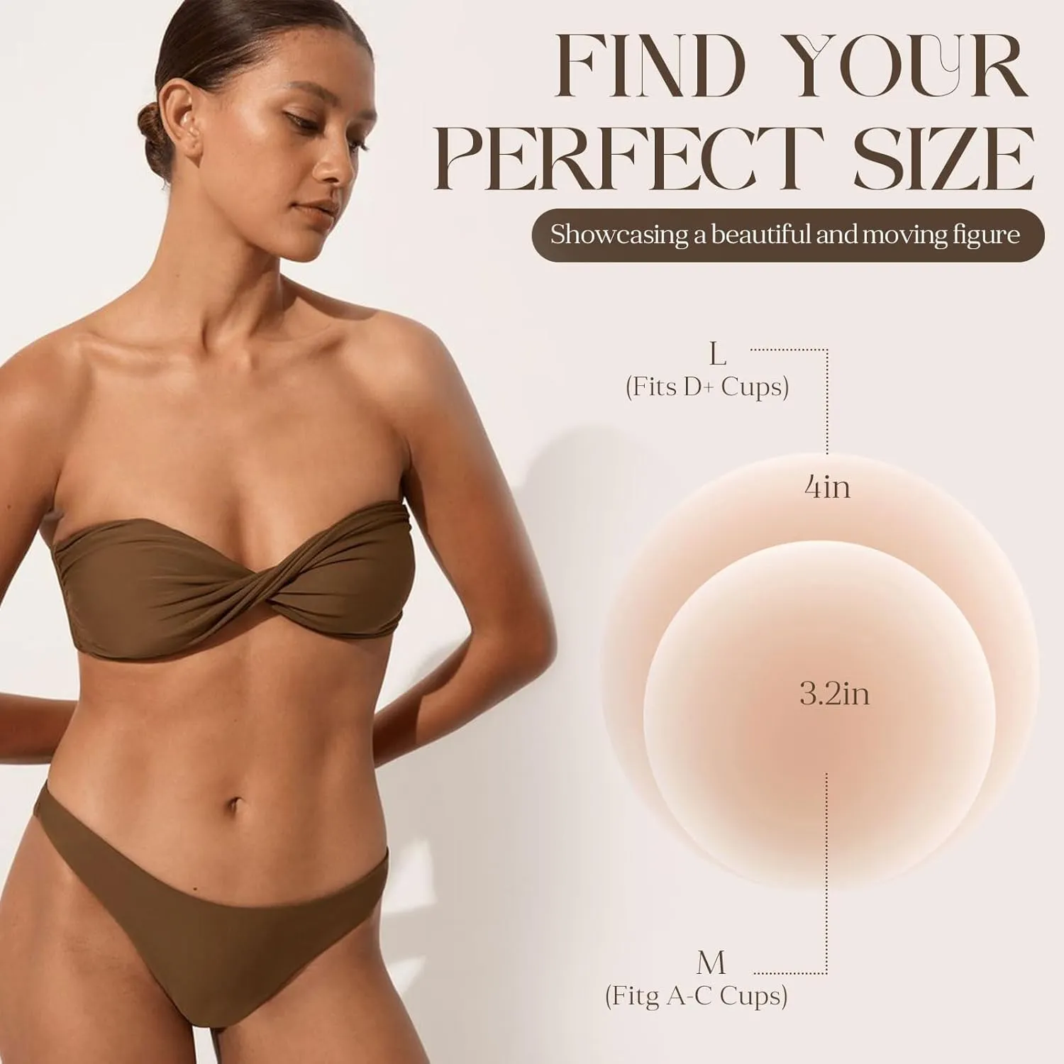 Moulyan Cakes Body Nipple Covers,Nipple Covers for Women,Silicone Cake Nipple Cover No Show Reusable Nipple Pastie Sticky Bra