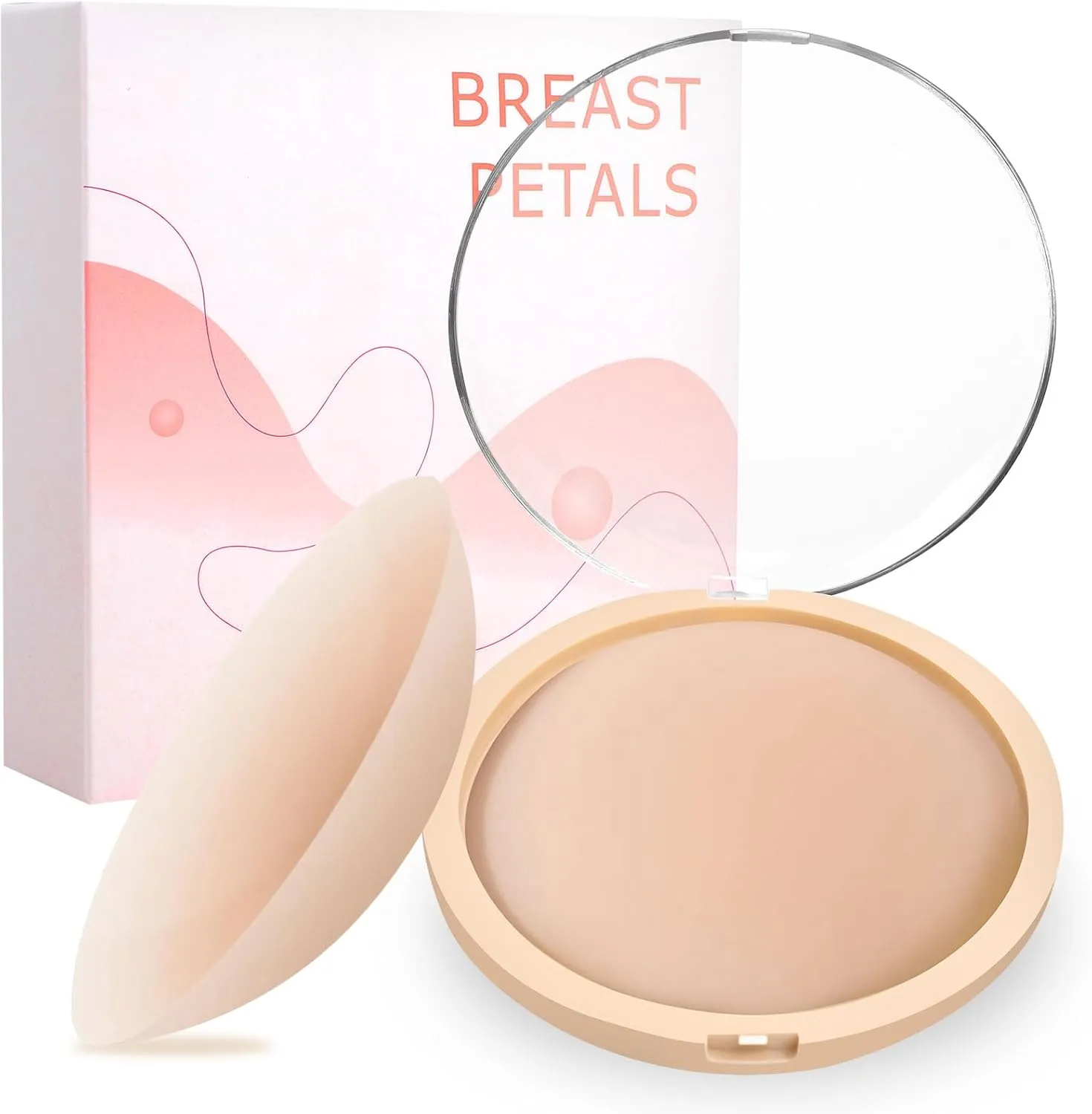 Moulyan Cakes Body Nipple Covers,Nipple Covers for Women,Silicone Cake Nipple Cover No Show Reusable Nipple Pastie Sticky Bra