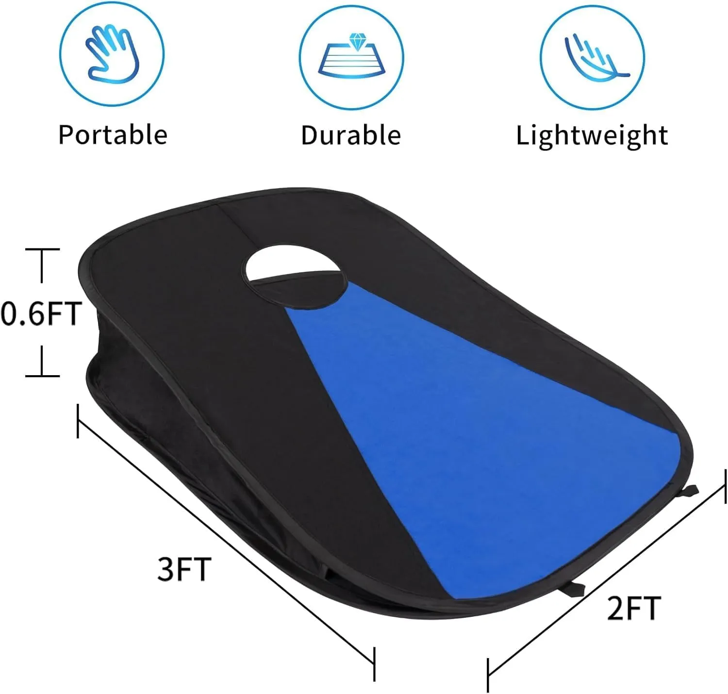 Portable PVC Framed Cornhole Game Set