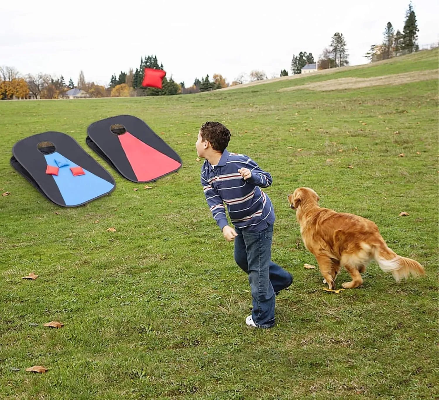 Portable PVC Framed Cornhole Game Set