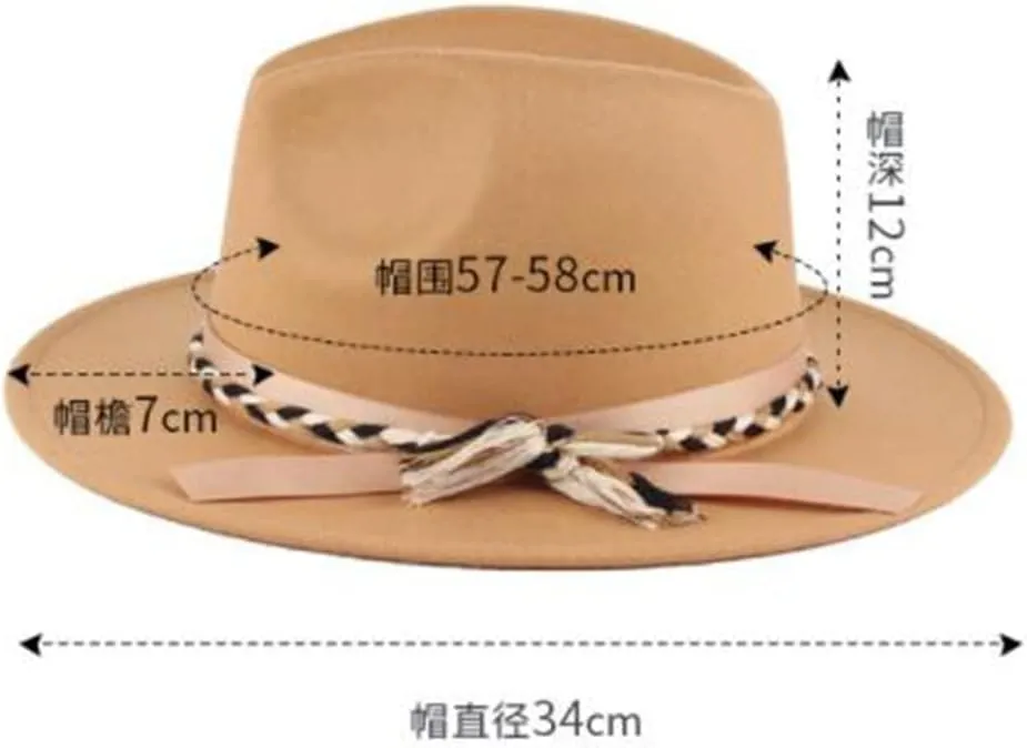 PTEXTU Women's Autumn and Winter Woolen Imitation Felt Hat Fashion British Jazz Hat Multi-Color