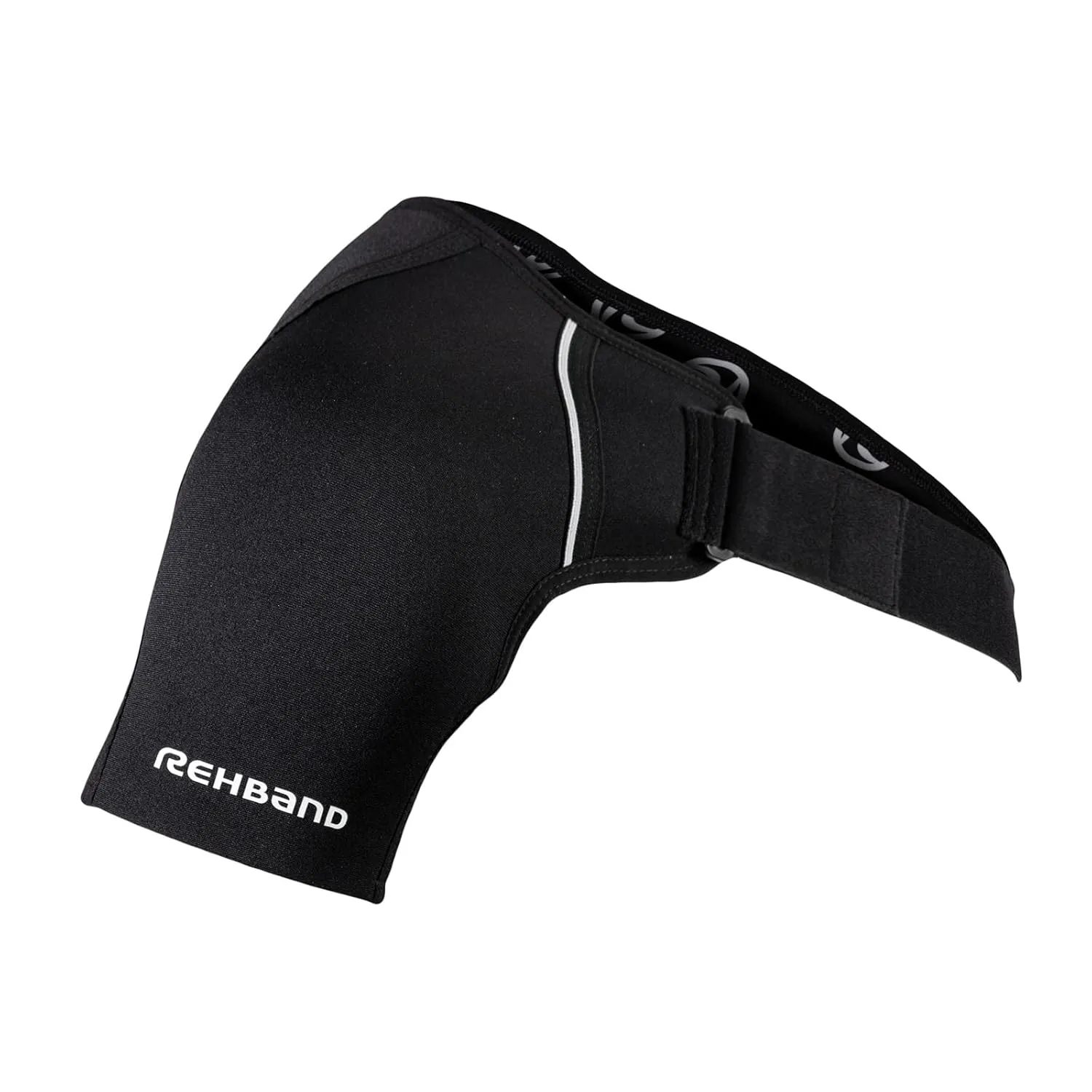 Rehband Shoulder Brace for Men & Women, Adjustable Neoprene Shoulder Support for Sports & Everyday Use, Shoulder Bandage for Left & Right, Colour:Black, Size:Medium, Side:Left