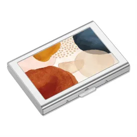 Rimilak Metal Credit Card Holder, Mini Credit Card Wallet RFID Blocking Slim Metal Hard Case for Women Men, Abstract Marble