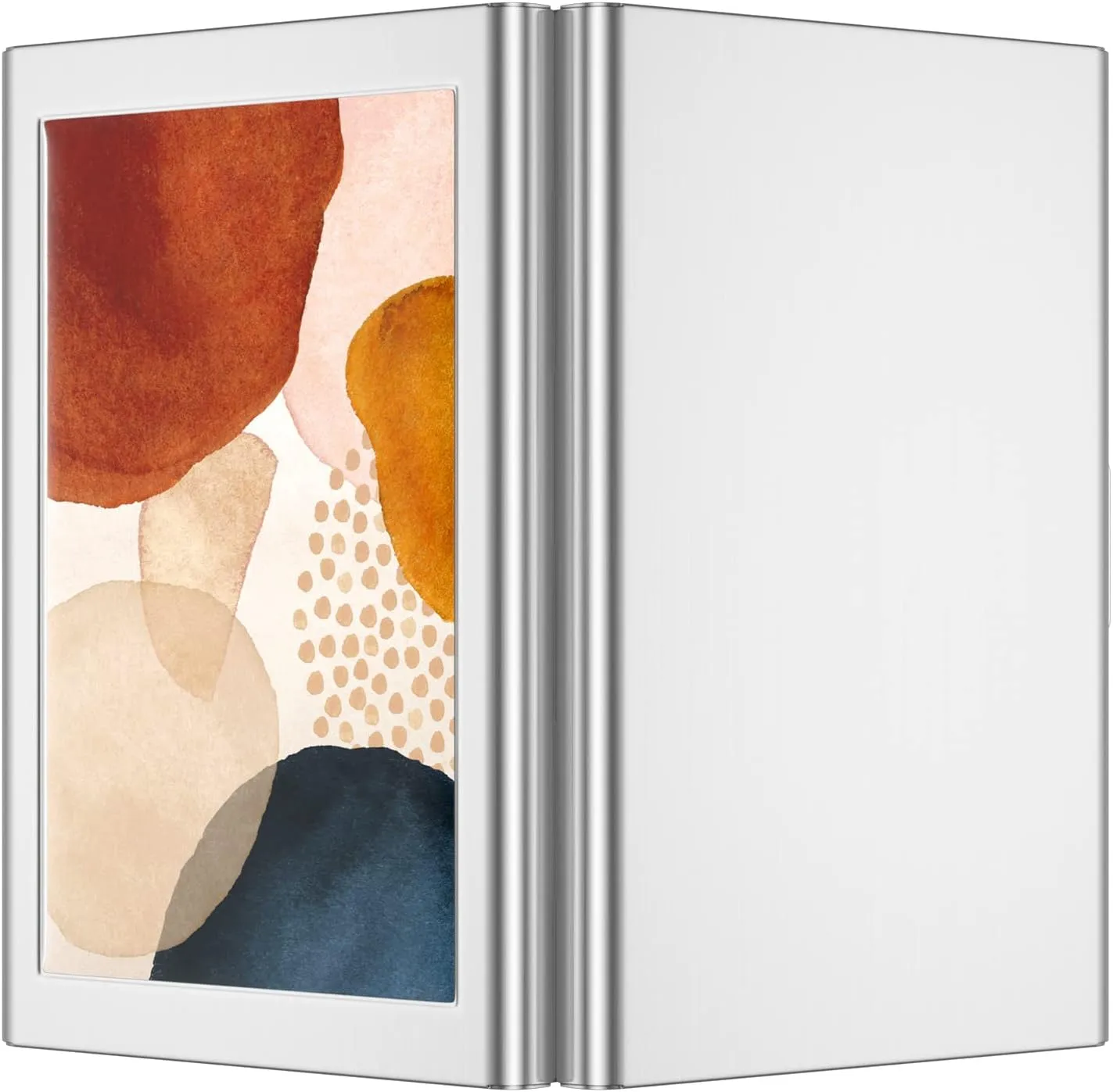 Rimilak Metal Credit Card Holder, Mini Credit Card Wallet RFID Blocking Slim Metal Hard Case for Women Men, Abstract Marble