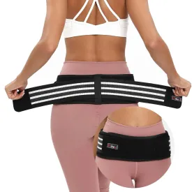Sacroiliac SI Joint Hip Belt for Women Men-Alleviate Sciatica|Pelvic|Back|Lower Back Support, Pelvic Support Belt, Adjustable Lumbar Pain Relief, Trochanter Belt, Black, S(Hip Size 25-40")