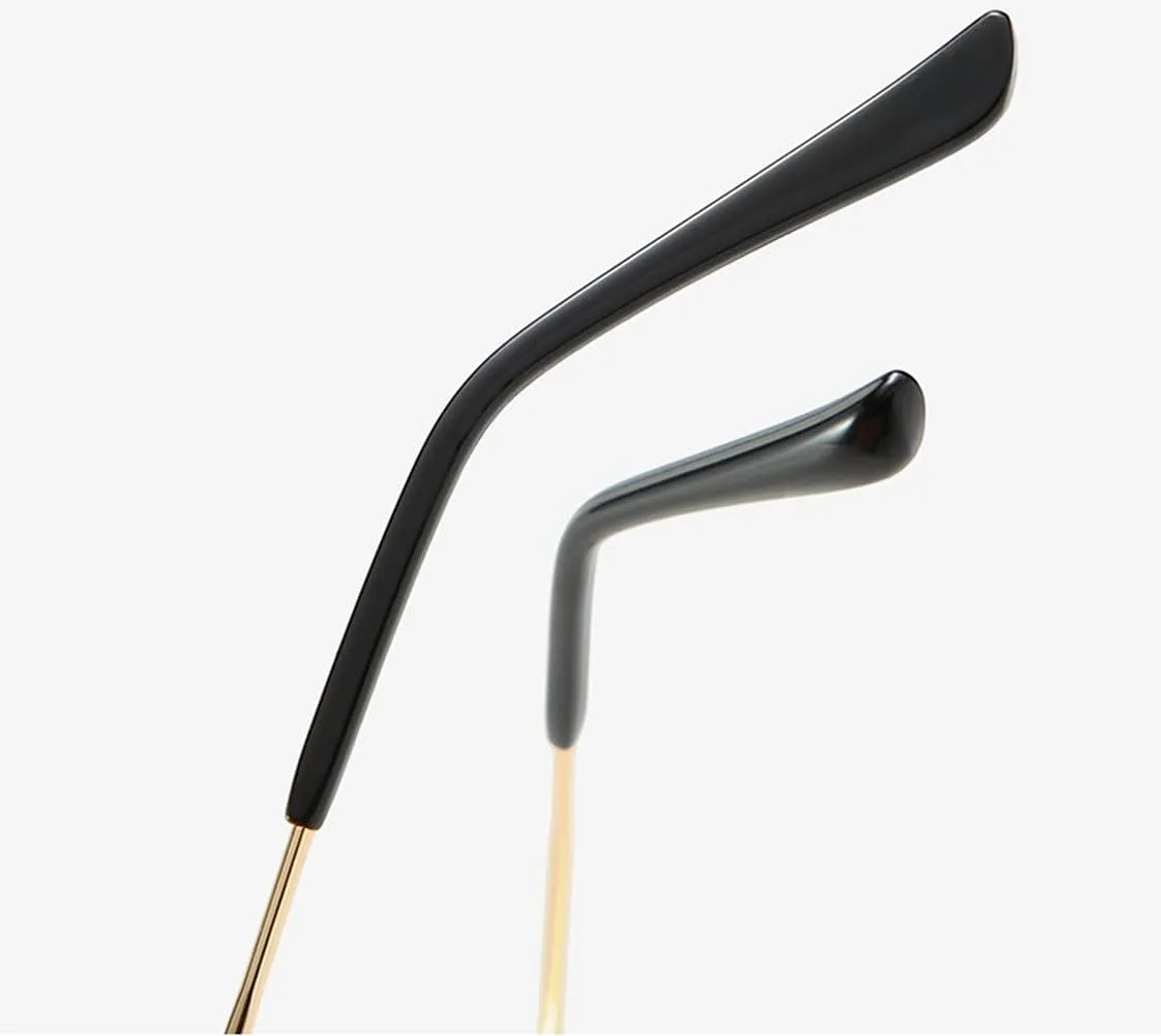 Shiratori New Vintage Fashion Half Frame Semi-Rimless Clear Lens Glasses