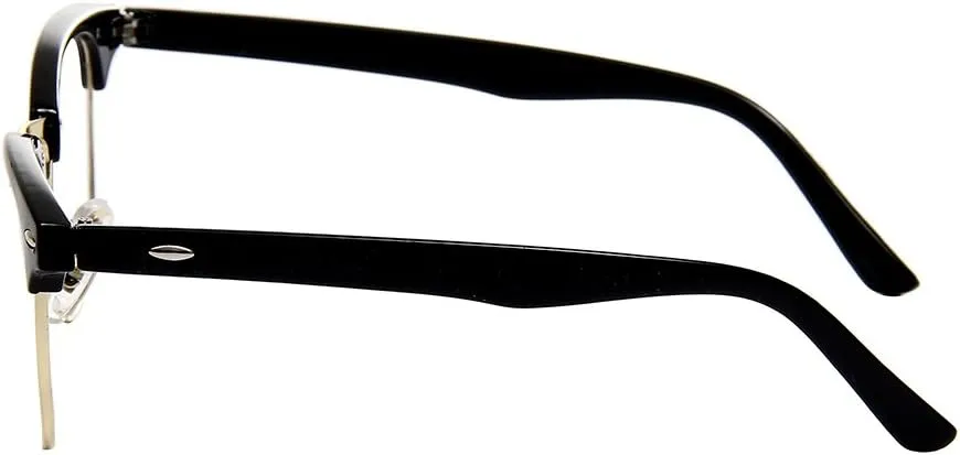 Shiratori New Vintage Fashion Half Frame Semi-Rimless Clear Lens Glasses