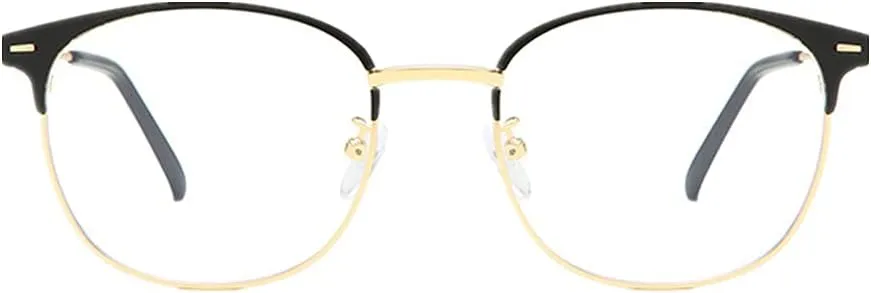 Shiratori New Vintage Fashion Half Frame Semi-Rimless Clear Lens Glasses