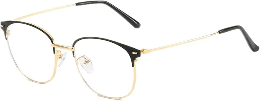 Shiratori New Vintage Fashion Half Frame Semi-Rimless Clear Lens Glasses