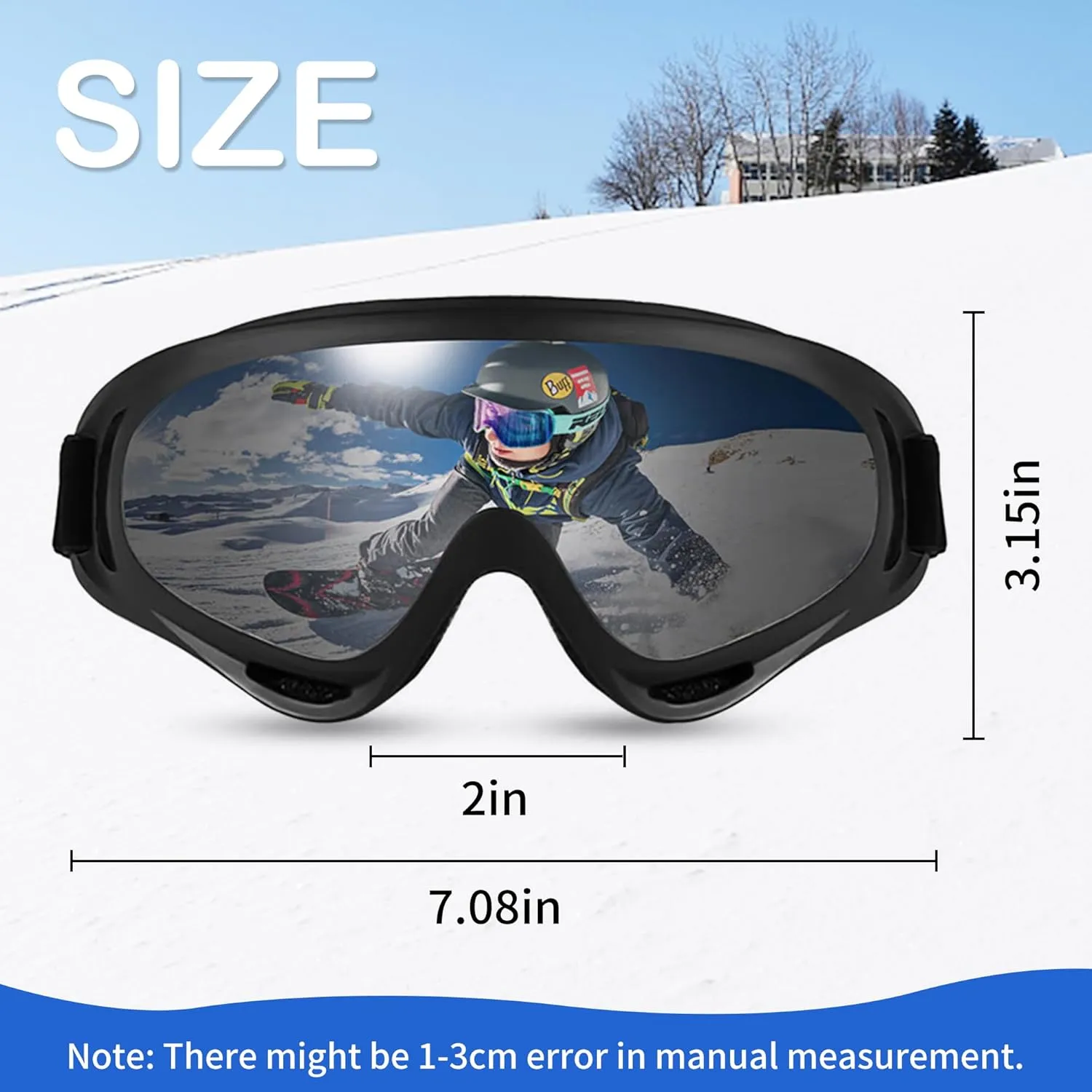 Ski Goggles Snowboard Ski Snow Windproof Dustproof Goggles Glasses Motorcycle Goggles Cycling Glasses for Men Women