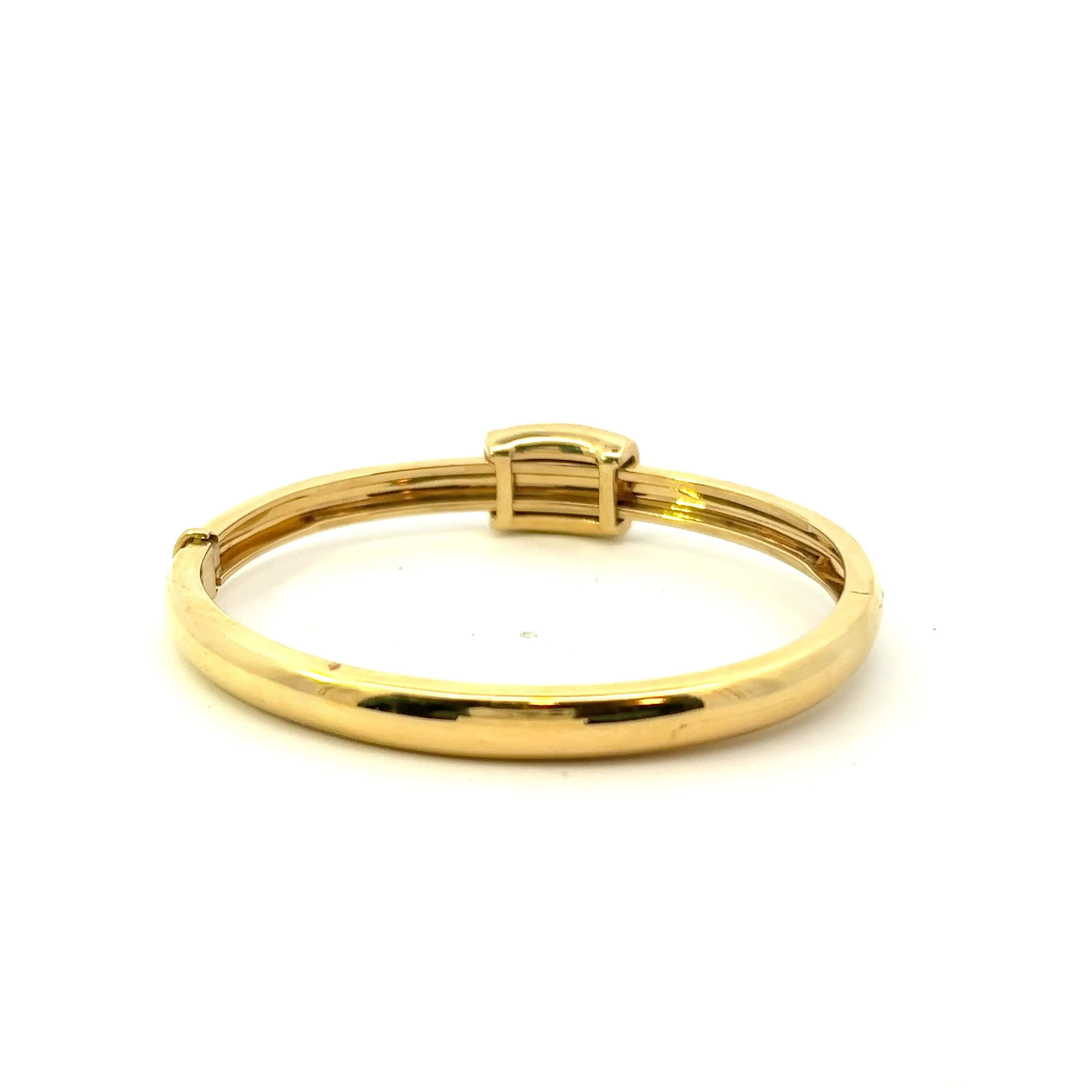 Vintage Piaget 18KT Yellow Gold Round Cut Diamond Bangle