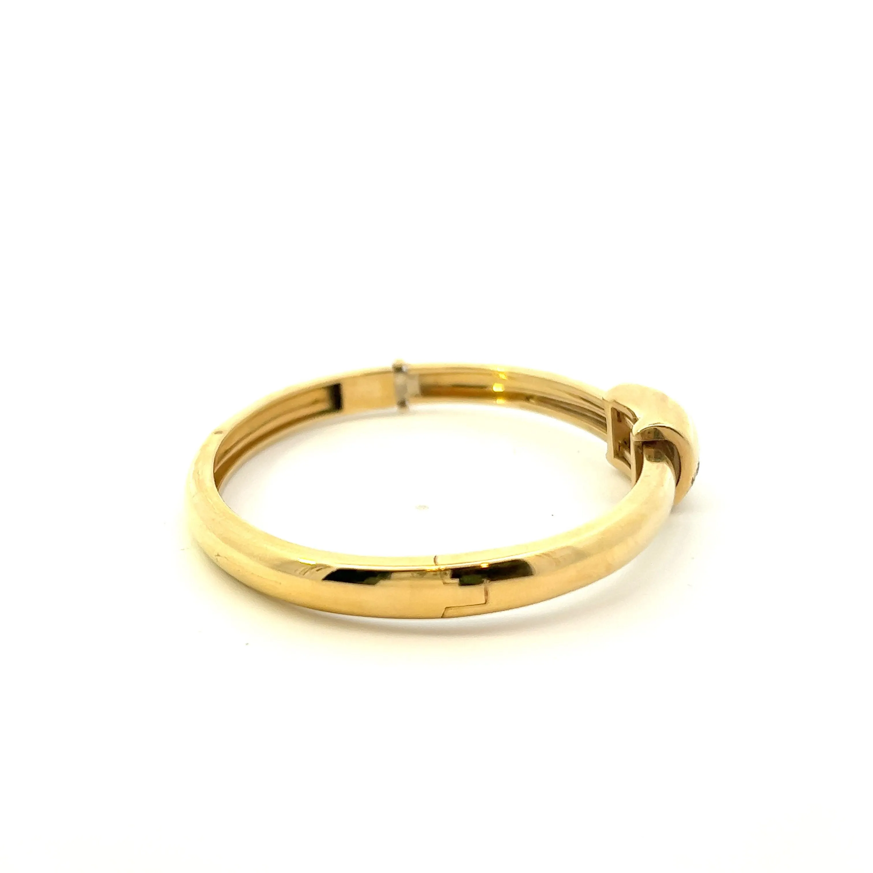 Vintage Piaget 18KT Yellow Gold Round Cut Diamond Bangle