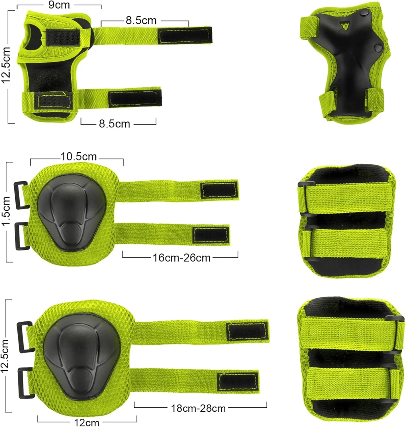 WayEee Kids Bike Helmet Set Skateboard Knee Pads, Helmet Pad Set Protective Gear Set Adjustable for Girls Kids 3-10 Helmet Elbow Pads Wrist Guards for Sport Cycling Bike Roller Skating Scooter