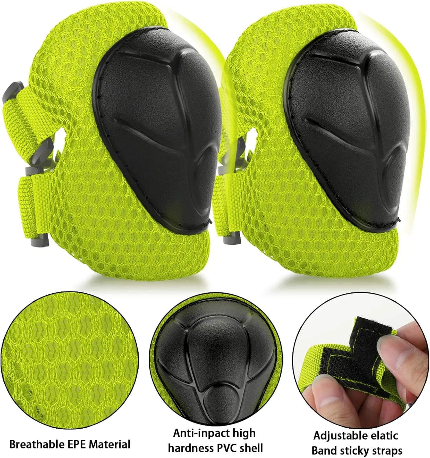 WayEee Kids Bike Helmet Set Skateboard Knee Pads, Helmet Pad Set Protective Gear Set Adjustable for Girls Kids 3-10 Helmet Elbow Pads Wrist Guards for Sport Cycling Bike Roller Skating Scooter