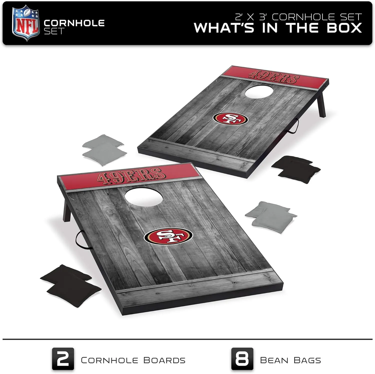 Wild Sports 2'x3' MDF Wood NFL Cornhole Set