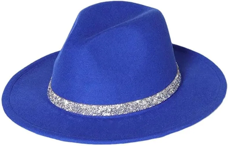 Women Fedora Hats with Diamond Band Fashion Wedding Party Jazz Cap Unisex Church Hat Bucket Hats 32 58-61cm