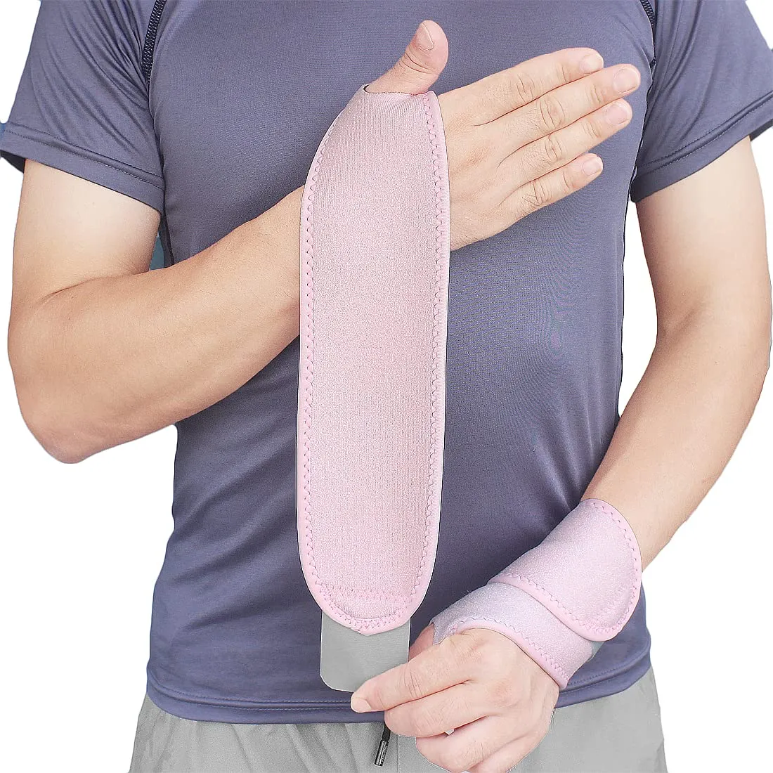 YUNYILAN Wrist Brace Wrist Wraps for Carpal Tunnel 2 Pack Wrist Brace Compression Straps Hand Support, Adjustable Wrist Support for Arthritis and Tendinitis, Joint Pain Relief (Pink)