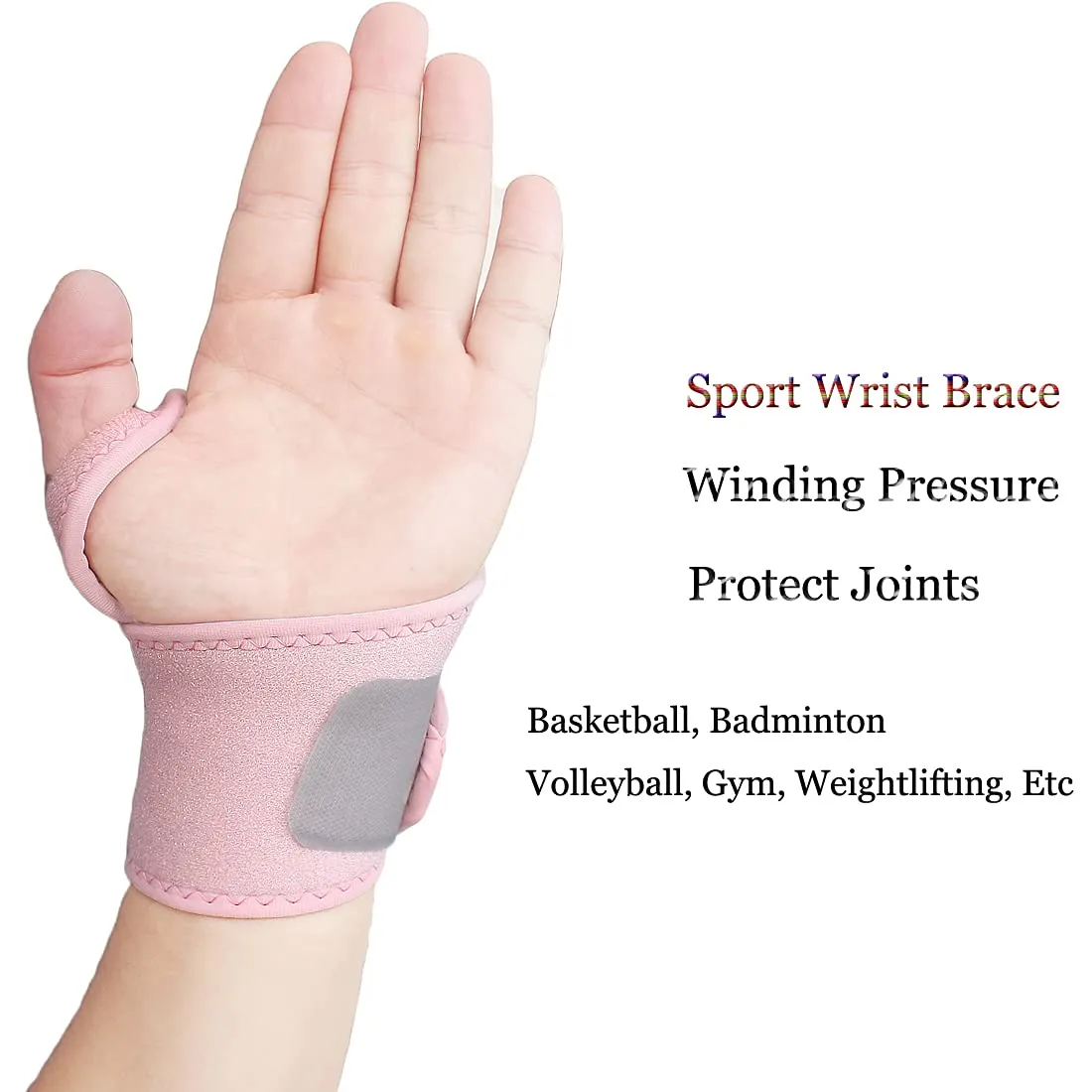 YUNYILAN Wrist Brace Wrist Wraps for Carpal Tunnel 2 Pack Wrist Brace Compression Straps Hand Support, Adjustable Wrist Support for Arthritis and Tendinitis, Joint Pain Relief (Pink)